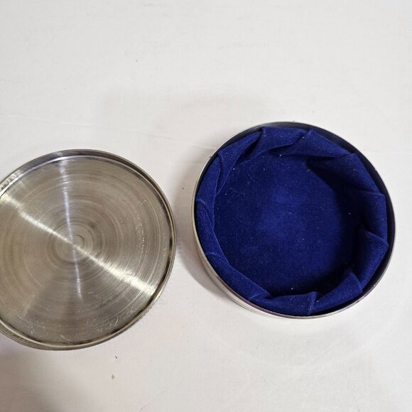 Vintage Rare Salisbury United States Congress Pewter Jewelry Trinket Box Blue - Picture 7 of 10